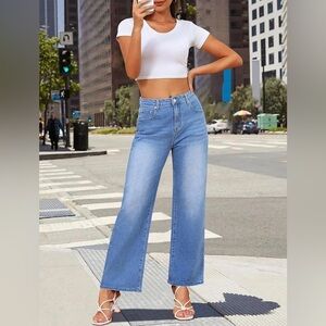 Genleck Women's Wide Leg Baggy Jeans- Size S - NWT